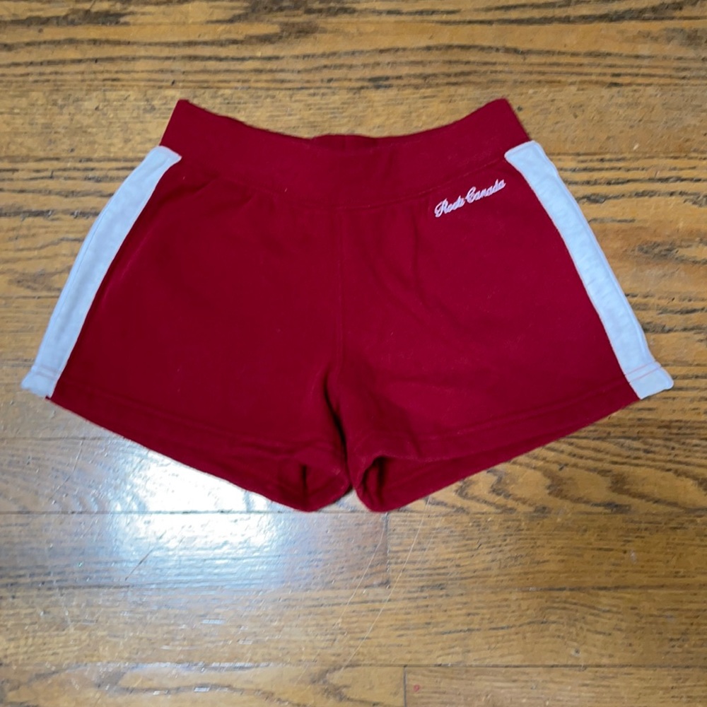 NWOT Girls Roots Canada fleece shorts. Size 12